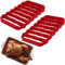 Geekbuzz 2Pack Non Stick Silicone Oven & Dishwasher Safe Roasting Rack Grill Slow Cooker Cooling Rack BBQ Accessories (Rectangle)