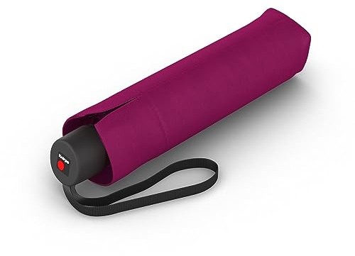 Knirps Regenschirm I.050 Medium Manual violet mit Schirmtasche I kleiner Handöffner Taschenschirm für unterwegs I windstabiler & leichter Mini Schirm