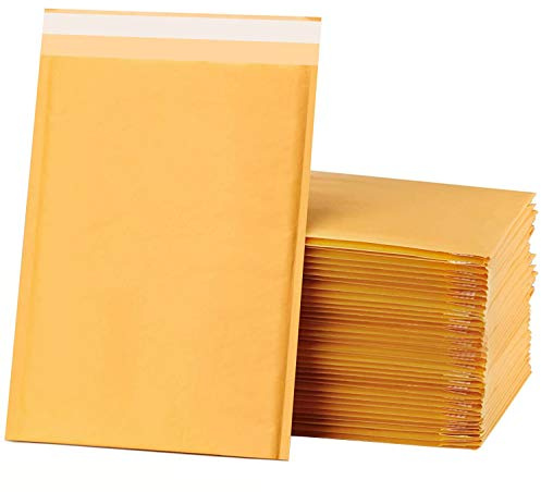 packer PRO Packung mit 100 gepolsterten Versandtaschen Briefumschläge Verpackungsmaterial aus Kraftpapier, braun, groß, 24 x 35 cm