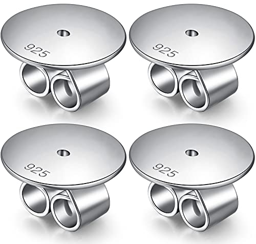 Ohrstecker Verschluss Ohrring Verschluss Stopper Ohrring Stecker Ohrringverschlüsse, Ohrring Verschluss Silber, Ohrstecker Flachem Verschluss Silber Earring Back Safety Ohrstecker Verschlüsse Weißgold