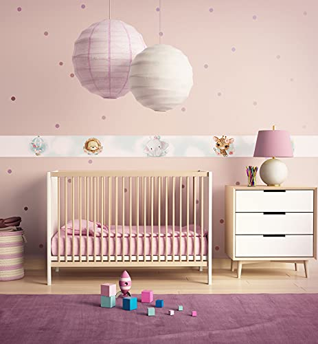 MyMaxxi | Kinder Bordüre | Tiere 300 x 20cm | WandKinder Bordüre Wandtattoo | Tapetenbordüre aus Tapetenvlies | Dekoration für Kinderzimmer Spielzimmer