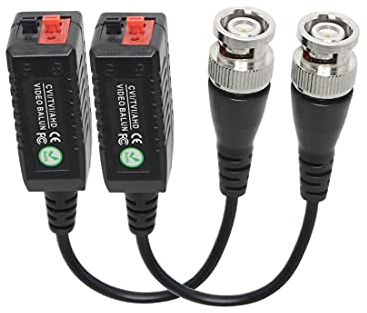 YACSEJAO Video Balun HD-CVI TVI AHD Connettore Passivo BNC Video Balun Ricetrasmettitore Cavo per 1080P 720P CCTV Sicurezza DVR Sistema di Telecamere di Sorveglianza-1 Coppia