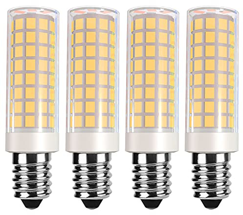 VOKWAK 4-Pack E14 LED Bulbs, Warm White 3000K, 8W (80W Equivalent), 800LM, 360 Beam Angle, E14 Base, Indoor Use