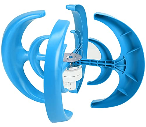 Fafeicy Kit Turbina Eolica, Doppio Strato 1200W Generatore Eolico Ad Asse Verticale a 4 Pale Motore CA Solare Tipo Lanterna, per la Ricarica di Barche, Terrazze(24V), Dinamo