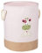 WENKO Wäschesammler Kids Greta Rosa, runder Wäschesack für Kinder in modernem Hellrosa mit niedlichem Giraffen Aufdruck, zwei Henkeln aus Baumwolle, 63 Liter Stauraum in einem Fach, Ø40x50cm, 69783800