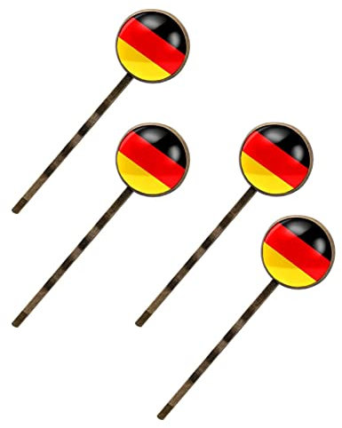 Glam National Deutschland Flagge Schwarz Rot Gelb Streifen Haarschmuck Elegante Haarspangen Süße Handgemachte Bobby Pins