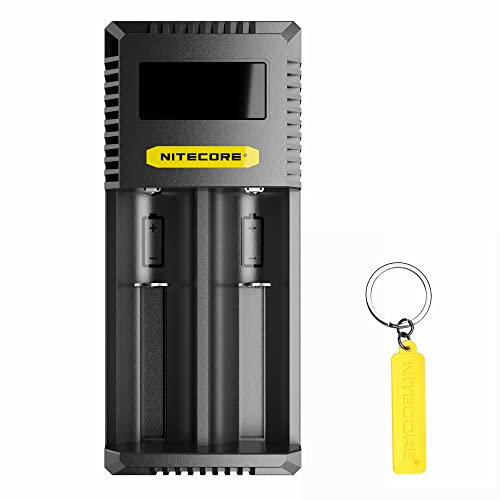 Nitecore Ci2 Chargeur de batterie intelligent USB-C QC/PD à double fente pour Li-Ion/Ni-MH/Ni-Cd/IMR 14500 16340 18350 18650 20700 21700 AA AAA avec étiquette NITECORE