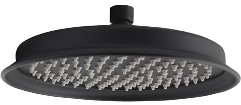 Large Rain Shower Head 228mm Round 304 Stainless Steel Bathroom Shower Head High Pressure Rainfall Showerhead, Matte Black - GETSHOWERSET