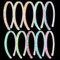 Candygirl 10 Pièces 1CM Serre Tete Fille Serre-têtes Fluorescent Lumineux Glow Bandeaux Enfant Recouvert de Paillette Étoiles Cheveux Accessoire Femme pour Saint-Valentin Fête Anniversaire