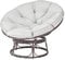 osoltus Relaxsessel Moon runder Loungesessel Papason II mit Kissen Natur Stahl