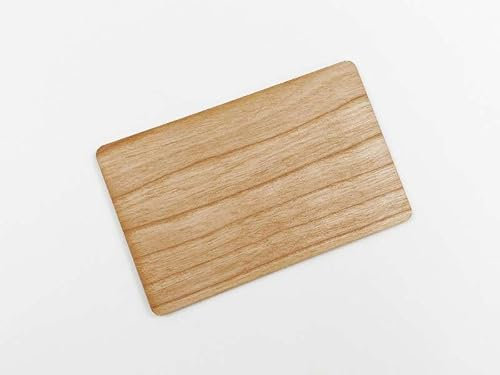 OUTLETISSIMO® 10 Stück NTAG216 NFC Karten Holz Kirsche ISO programmierbar Hotel