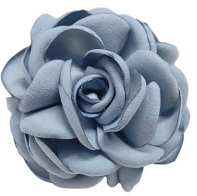 DSOUWEH Einzigartige künstlerische Corsagen Brosche für zarte, komplizierte Kleidung, Blumen Corsage Brosche, Stoff Blumenbroschen, Anstecknadeln, vielseitig einsetzbar, trübes Blau