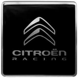 Citroen Racing 3D Logo-Aufkleber, schwarz, 52 mm