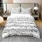 Homewish Coton, Housse de Couette 220x240 Note Musicale, Parure de Lit Notation de Piano, Housse Couette Musique Rotative, Ensemble de Literie Musique Rock Style Grunge pour Homme Femme