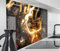 timalo Herd Spritzschutz Wand Spüle, Küche Küchenrückwand Glasoptik | Acryl Glas 2mm | Glasrückwand Acrylglas Küchenpaneele Rückwandschutz Platte | 120x60cm Lagerfeuer Feuer Kamin