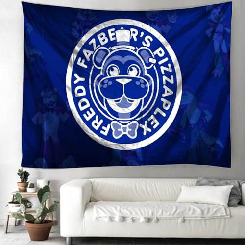 SPSMOKH FNAF Wandteppich, Anime-Cartoon-Wanddekoration, Wandteppich, Raumdekoration, Türvorhang, niedliche Tischdecke, Strandtuch, Campingdecke (1, 95 x 73 cm)