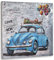 Wandbild Wanddeko Metallbild 3D-Bild - BEETLE - XXL - 80x80cm - Käfer Auto Motiv