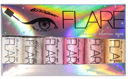 NAOLVE 6 Colors Liquid Glitter Eyeshadow, Liquid Glitter Eyeshadow Makeup Set, Diamond Glitter Eyeliner Liquid Set, Long Lasting Waterproof Quick Drying Sparkling Eyeshadow Kit (A)