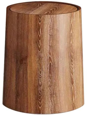 HOLIDYOYO Pattumiera Legno Sintetico Con Coperchio Ribalta Bidoncino Spazzatura Per Casa e Ufficio Elegante e Funzionale Per Ogni Domestico