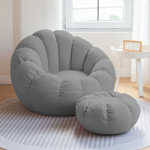 New Comfort Bean Bag Lounge, Lazy Sitzsack-Stuhlbezug (Ohne Füllstoff) Schafft Einen Coolen Sessel in Einer Gemütlichen Ecke 85 x 65 x 65cm