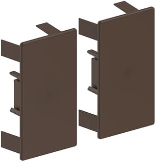 Habengut | Endkappen für die Montage des Kabelkanals 60x110 mm, Braun