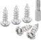 QUARKZMAN M6 x 12mm Vis à Tête Bombée Torx de Sécurité, 20 Pièces en Acier Inoxydable 304, Vis Autotaraudeuses Résistantes au Vandalisme, Vis à Bois Antivol avec Embout T30 (Argent)