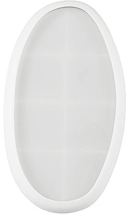 BOGEEL Silikonform für Achat-Teller, Epoxidharzform für Schmuckteller, Rollschale, Seifenschale, ovale Harzform