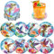 Lxmsja 8 STK Diamond Painting Untersetzer mit Halter, Diamond Painting Vögel Erwachsene, Diamant Tassenuntersetzer mit Kork, Diamant Painting Bilder Basteln Erwachsene Frauen, Tisch Deko