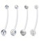 ZKGYUS 4pcs Piercing nombril grossesse piercing grossesse nombril Piercing de nombril long pour maternité Sport Femmes enceintes Piercing nombril flexible