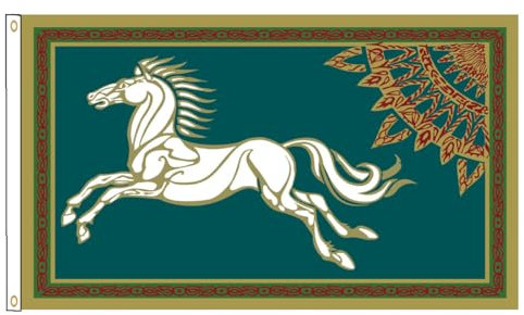 Yerchic Flagge des Königreichs von Rohan, Polyester, 90 x 152 cm, für Garage, Zimmer, Männerhöhle