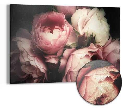 DEQORI Metall Magnettafel | 60x40 cm cm groß | Motiv Nostalgische Blüte | Whiteboard für alle Magnete | Magnetboard Wand-Tafel für Küche & Büro | Design Magnetwand Pinnwand magnetisch