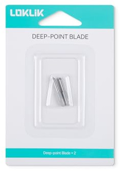 LOKLIK iCraft Replacement Deep-Point Blades for Vinyl Cutting - 60° Standard Crafting Blades Compatible with LOKLIK iCraft Cutting Machines - 2 Pack