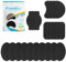 Promifun Moleskin Strips with Adhesive Blister Prevention Pads Mole Skin Tape Stickers for Feet Heel Shoes Padding,24 Sheets of 4 Shapes，Black