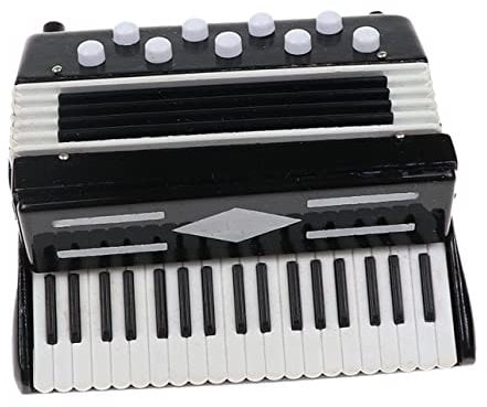 MAGICLULU 1Stk Akkordeon-Modell für kindergeschenke Musikalisches Miniaturhaus Zubehör mini spieluhr Mini-Musical Tischzubehör Mini-Akkordeon Akkordeon-Schmuck hölzern Black