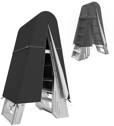 Abdeckung für 7200 RollGuard Poolleiter, oberirdisch, Terrasse, Schwimmbad, Plattformleiter, Abdeckung, wasserdicht, staubdicht, Poolleiterabdeckung für Schwimmbadleitern (nur Abdeckung)