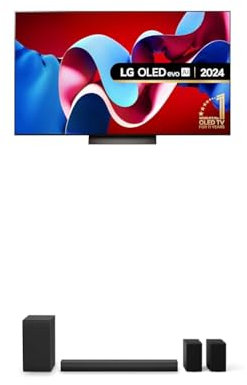 LG OLED65C45LA 65-Inch OLEDevo 4K UHD Smart TVwith US40TR Bluetooth Soundbar with Wireless Subwoofer