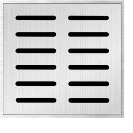 Abflusssieb, Edelstahl-Abflussrost, Außenablaufabdeckung, Kanalrost, Regenwasser (200 x 200 x 20 x 2 mm)