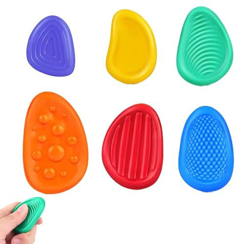 ZXJLWR Fidget Toys Erwachsene, 6 Stück Sensorik Spielzeug, Stressabbau Spielzeug, Sensorische Stone, Verwendet Für Stressreduktion Und Angstlinderung
