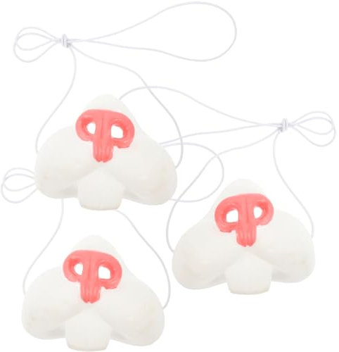 KONTONTY 3stücke Teiliges Bunny-nasen Robustem Vinyl Realistische Hasennase Als Cosplay-Prop Für Karneval Ostern Halloween Und Kostümpartys Leicht Kompakt Und Angenehm Zu Tragen