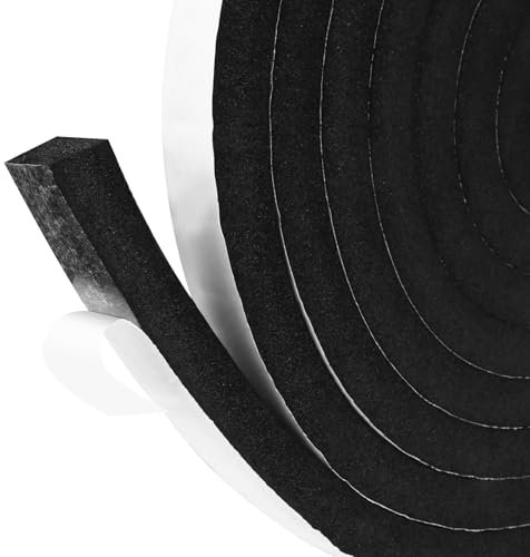 Cinta aislante de espuma autoadhesiva, 25 mm de ancho x 20 mm de alto x 5 m de largo, burlete resistente a la intemperie para puertas y ventanas, insonorizada, a prueba de golpes, anticolisión y tira