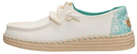HEYDUDE Damen Espadrille Hibiskus Schlupfschuh | Kork-Fußbett | leicht, für Reisen geeignet