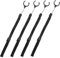 Vaguelly 4 Pièces bracelet béquille sangle pour canne accessoires de de marche sangles de d'escalade dragonne de canne sangle de canne porte-canne polyester Noir