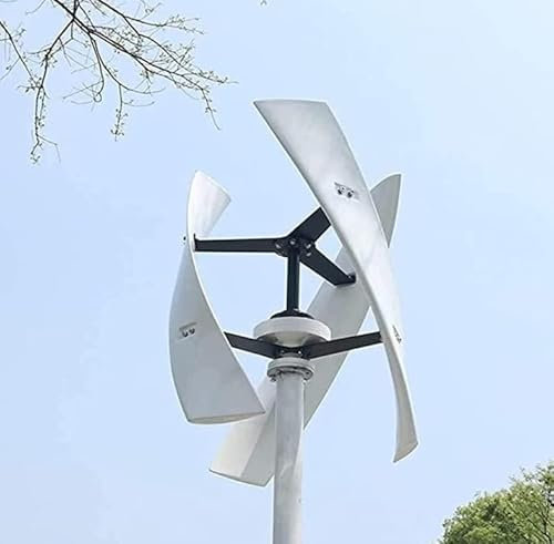 Aerogenerador Vertical de 3000 W con Controlador e inversor de Red: 8000 W para energía doméstica, solución energética ecológica, Sistema de energía renovable.