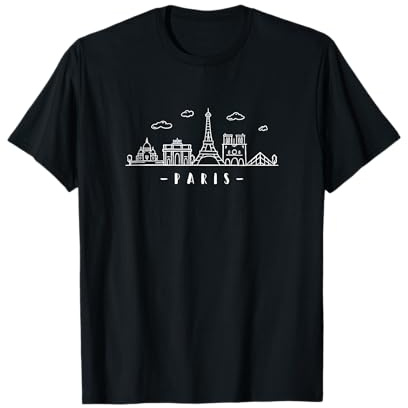 France Capitale Skyline Tour Eiffel Paris T-Shirt