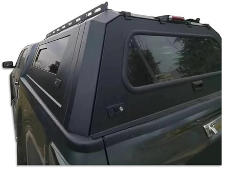 OWPBZ Harte, Faltbare Pickup-Ladeflächenabdeckung, kompatibel mit Ford F150 Raptor, kompatibel mit Dodge Ram 1500 4x4 Pickup, Autozubehör, Stahl-Hardtop-Topper, LKW-Überdachung