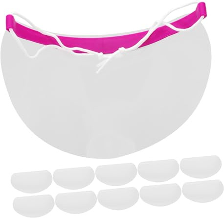UKCOCO 50 Stück Augenschutz Visier Haarschneide Augenabdeckung Haarstyling Verstellbar Weiches Material Transparent Staubschutz für Haarschnitt und Färben