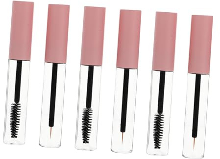 Leere Mascara Tube 5ml Pet, Tragbar, Nachfüllbar, 6 Stück | Rosa, Leicht und Praktisch für Gleichmäßige Anwendung, für Reisen und Make Up