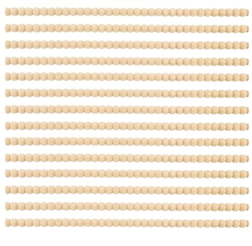 14pcs Decorative Beaded Wood Trims, Gorgeous 40cm/15.75in Long Half Round Decorative Wood Trim for House Wall Door Window Wardrobe Shelf DIY Decoration