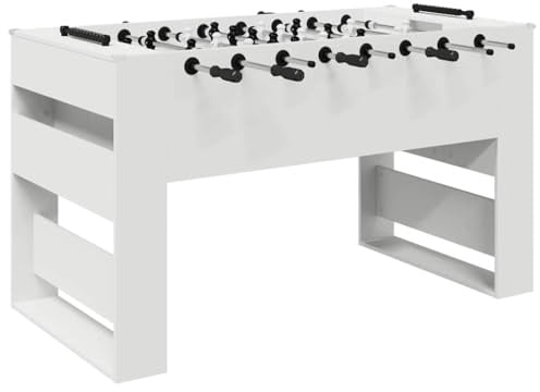 vidaXL Tischfußballtisch Weiß 146,5 x 74 x 85 cm Holzwerkstoff