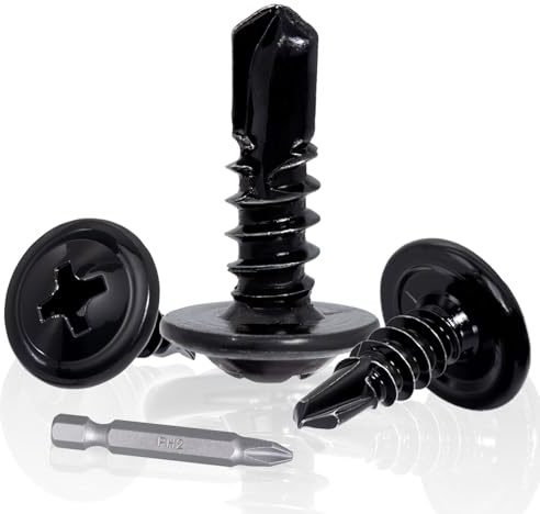 KINETOX 100 piezas tornillos autorroscantes M4.2x16mm negros